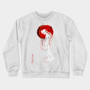 The Wanderer white on white Crewneck Sweatshirt